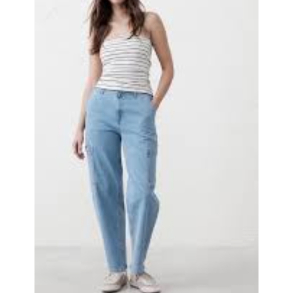 Banana Republic Slim Barrel High Waist Cargo Jeans Sz 28 - Picture 14 of 15